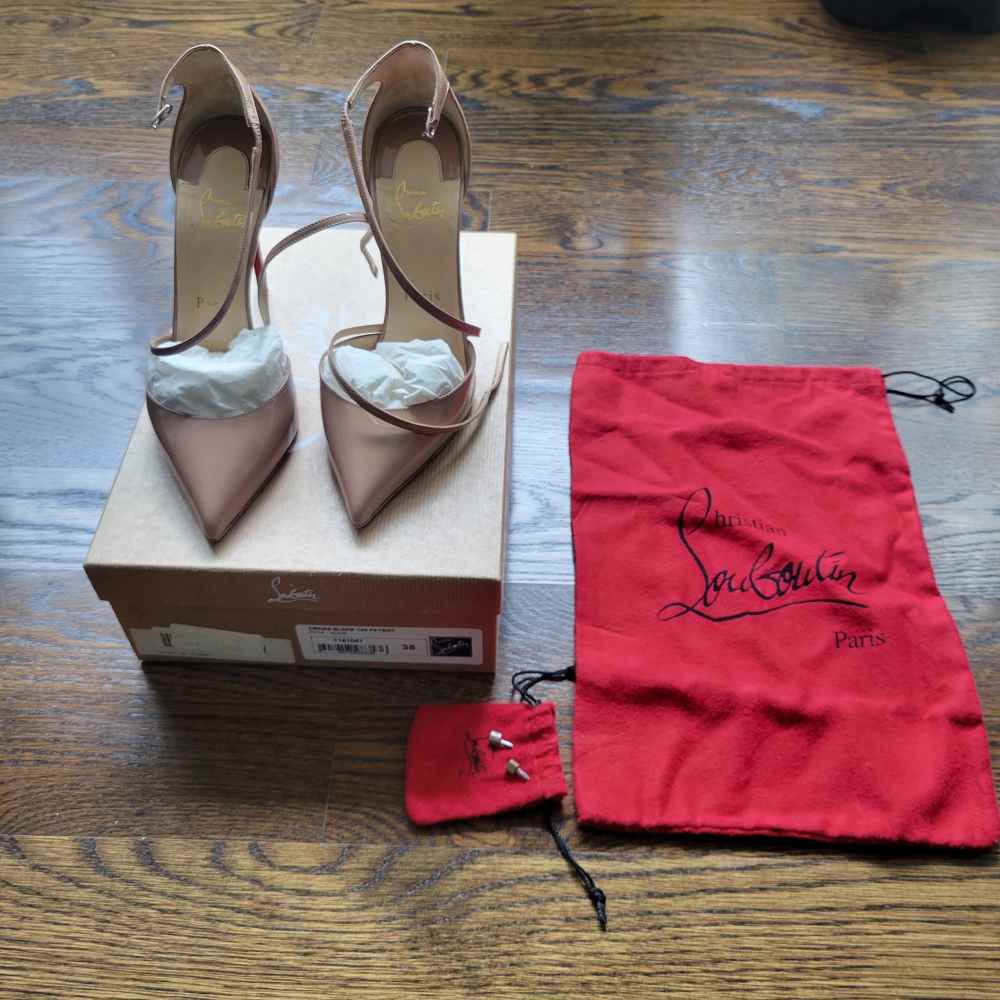 Christian Louboutin Cross Blake Women's Nude Heels
